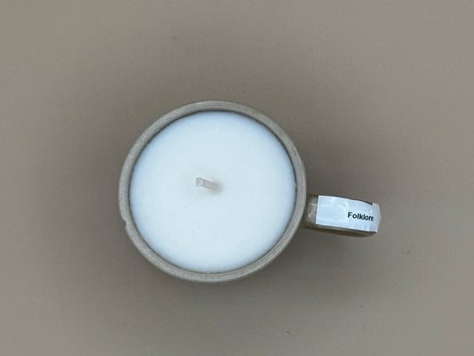 Folklore Mug Candle – Warm Sandalwood | Earthy Soy Candle | Cozy Cabin Scent