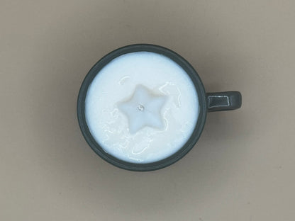 Dark Green Star Mug Candle – Sugared Strawberry | Sweet Berry Soy Candle | Handmade Gift