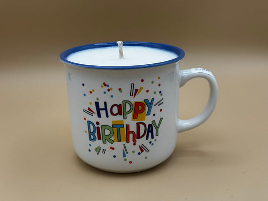 Happy Birthday candle mug
