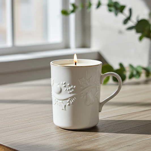 Embossed Ivory Heritage Mug